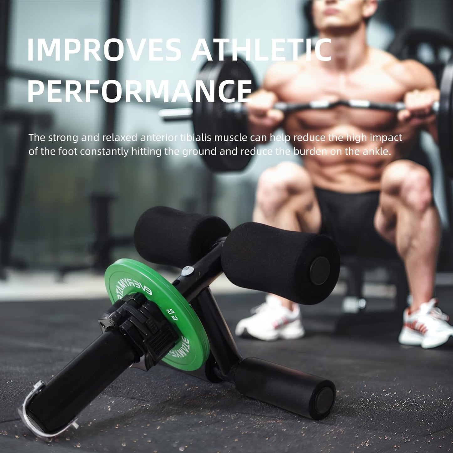 EVERYMATE Tib Bar Tibialis Trainer Calf Raise Machine for Strength Training, Tibialis Bar Leg Workout Equipment,Tibia Dorsi Calf Raise Machine,Knees Over Toes Equipment for Strengthening Calves/Ankles