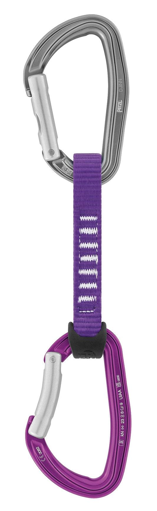 Petzl DJINN AXESS Quickdraw - Durable, Lightweight Quickdraw for Sport, Trad, and Aid Climbing - Purple - 11 cm
