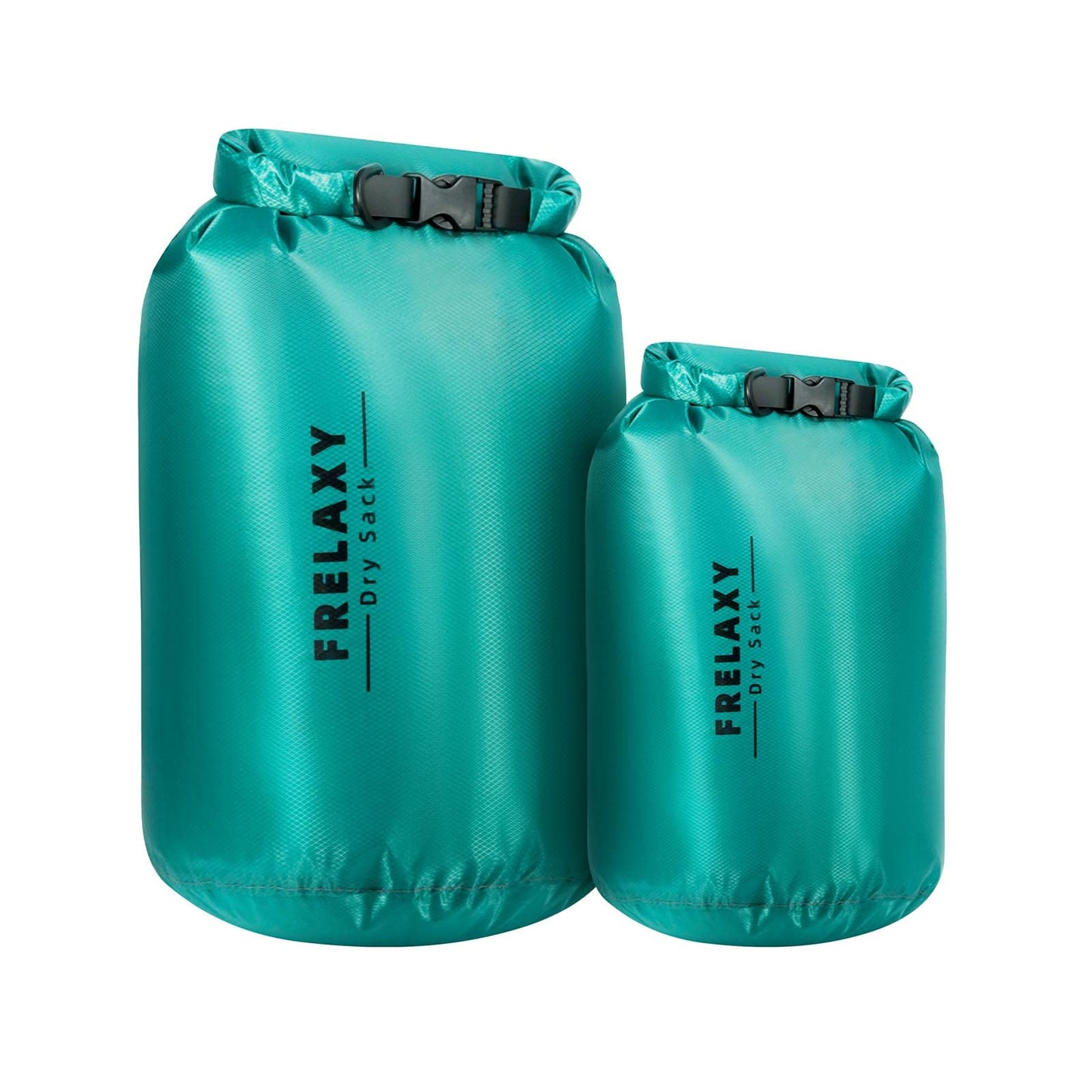 Frelaxy Waterproof Dry Bag 2 Pack/3 Pack, Lightweight Portable Dry Bags, 5L & 15L & 25L Durable Dry Sack Set Keep Gear Dry for Hiking, Camping, Boating, Backpacking, Kayaking (2 Pack - Turquoise)