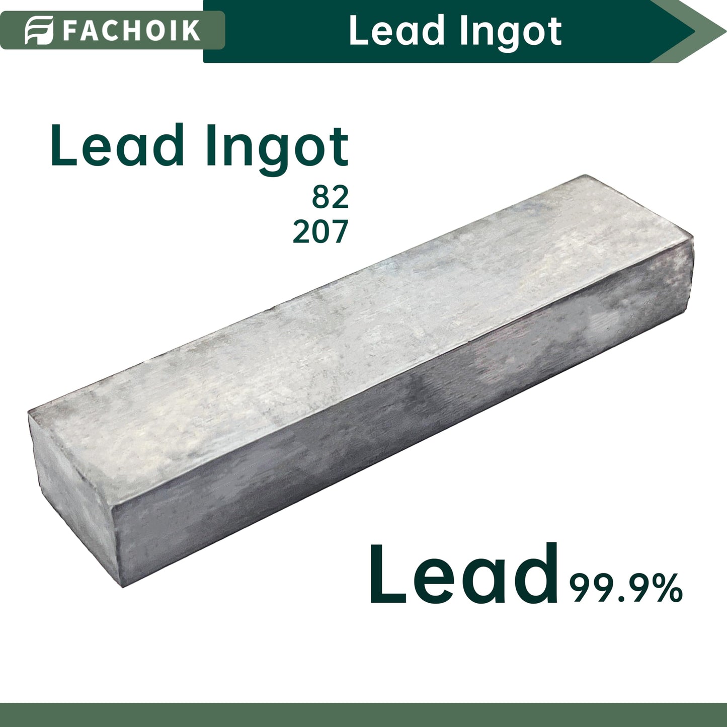 Fachoik Pure Soft Lead Ingots (99.9% Pure) for Casting of Fishing sinkers and Weights (5, Pounds)