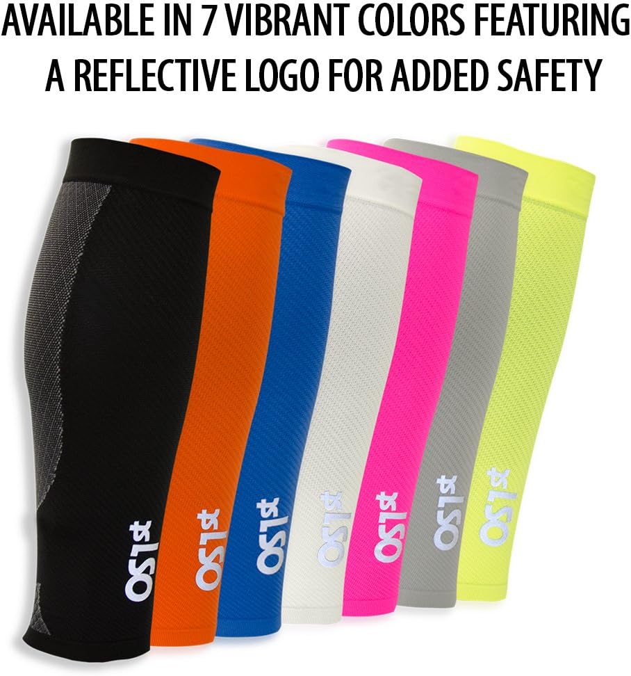 OS1st Calf Compression Sleeves for Men & Women relieves shin splints, leg fatigue and reduces recovery time