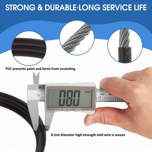 MAGCHIC Cable Lock, 4-Digit Resettable Combination Bicycle Cable Lock, 6 ft Anti Theft Weatherproof Coiled Cable Locks for Kayak, Canoe, Motorboat, Scooter, Bikes, Outdoor and Camping Equipment