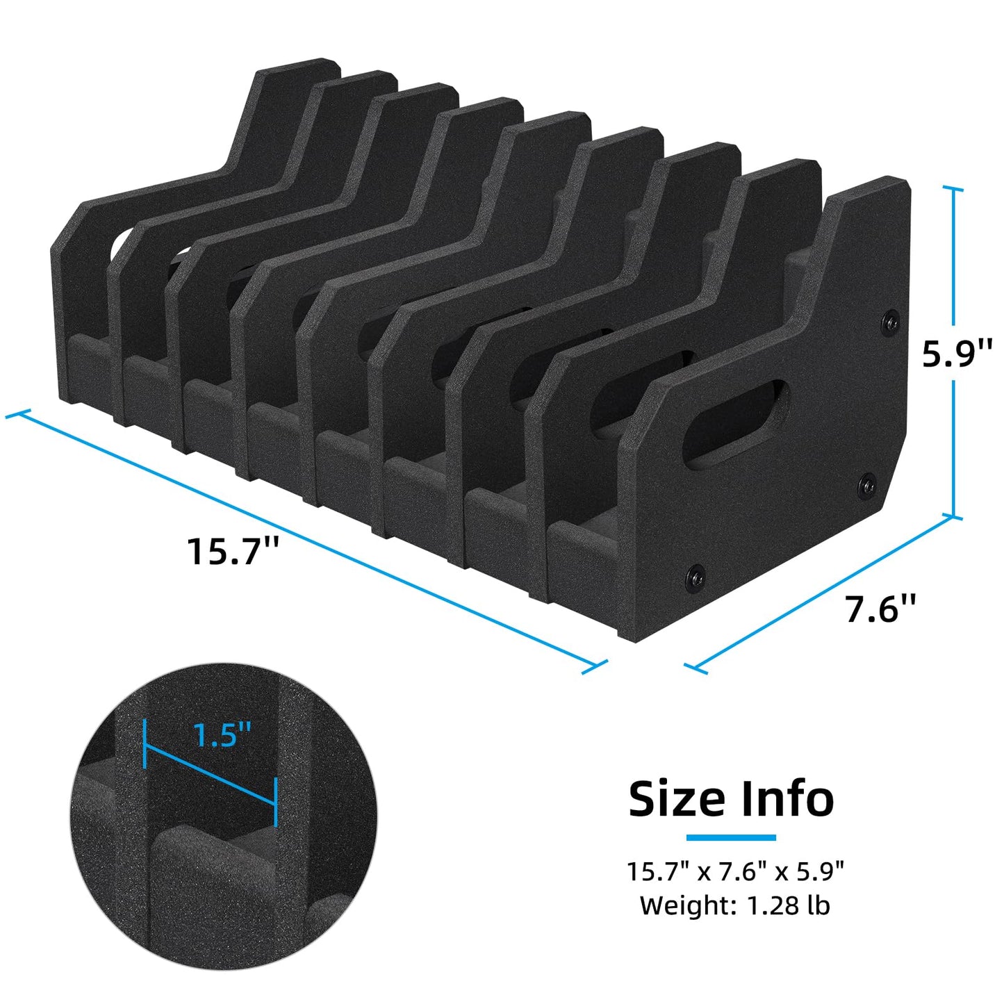 EZshoot Foam Pistol Rack for Gun Safe Shelf Handgun Rack Pistol Stand for Storage Revolver Rack Pistol Holder Gun Cabinet Accessories for Storage