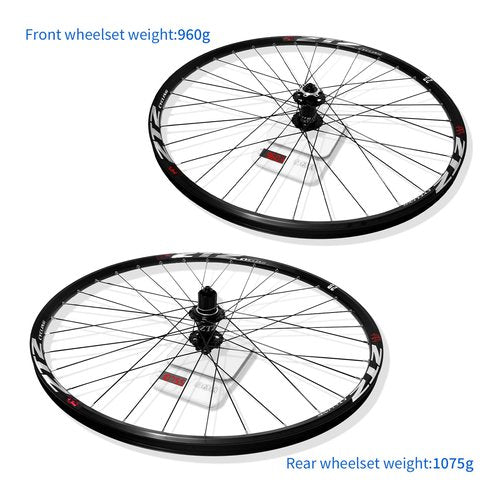 ZTZ 26"/27.5"/29" Mountain Bike Wheelset，Ultralight Aluminum Alloy Rim 32H High Strength Bike Wheels， Quick Release Disc Brake MTB Wheel Set， Compatible 7-12 Speed Cassette