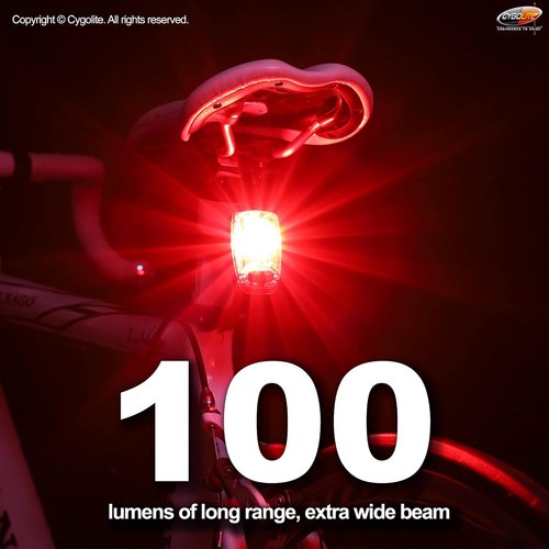 CYGOLITE Hotshot– 100 & 50 Lumen & 2W Bicycle Taillight Models– 6 Night & Daytime Modes– User Tunable Flash Speed– Compact– IP64 WaterResistant– Secure Hard Mount– USB Recharging– Great for Busy Roads