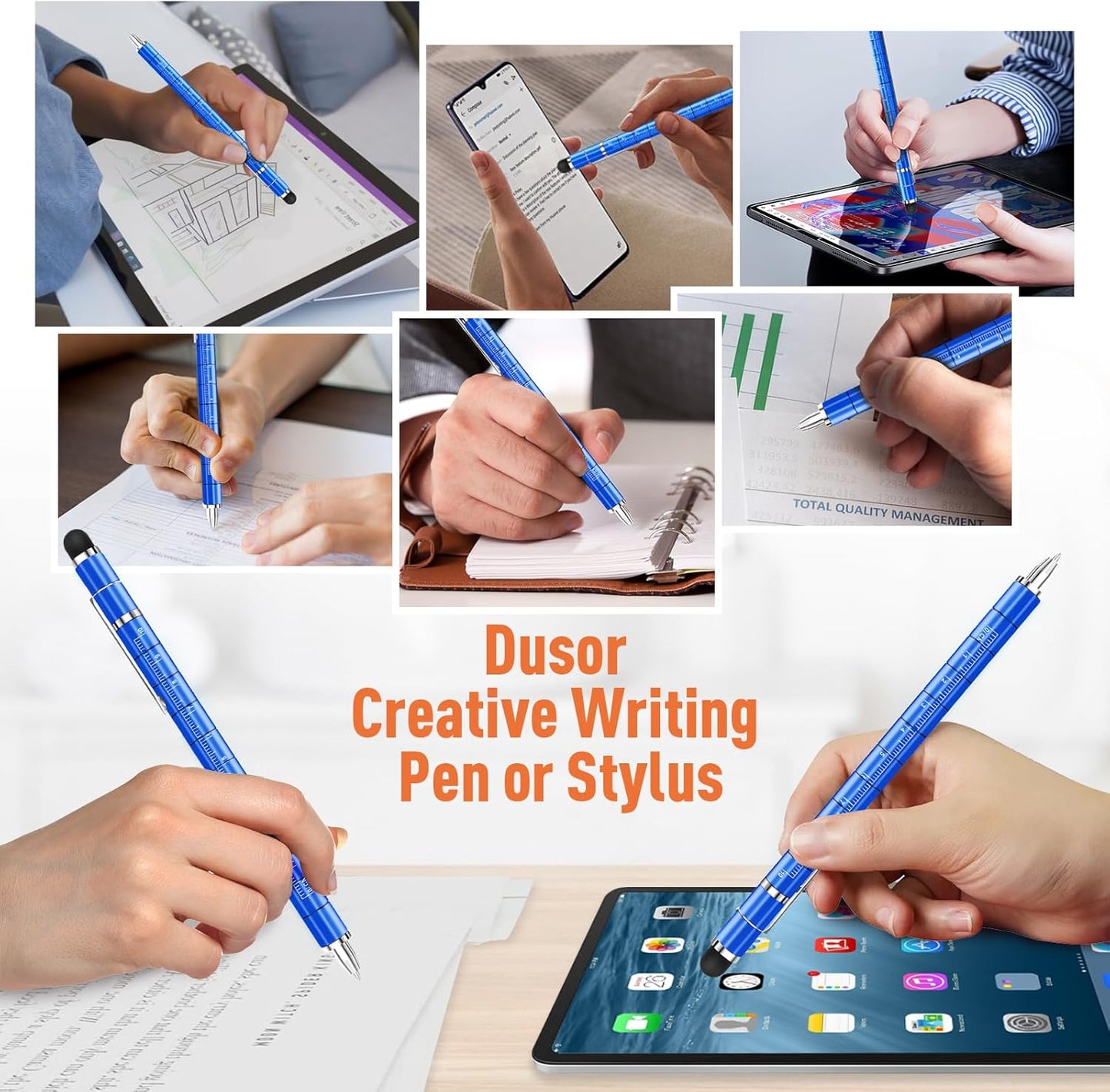 Gifts for Men Fidget Pen, Stocking Stuffers for Teens, White Elephant Gifts for Adults, Anniversary Birthday Gift for Men Him Husband Teenage Boy Brother, Mens Gift for Christmas Multifunction Pen