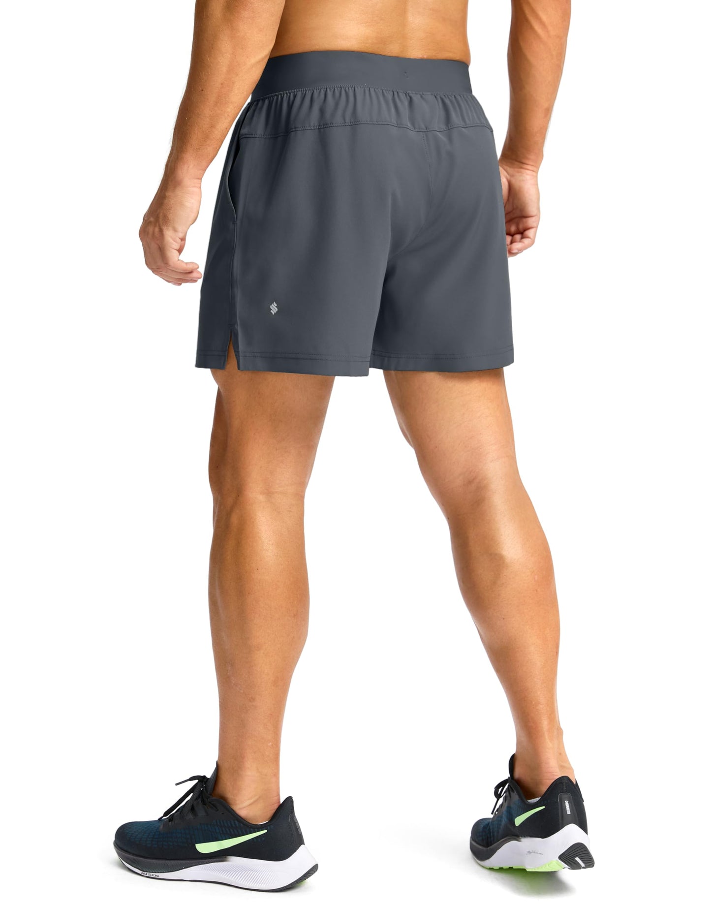 Soothfeel Men's Running Shorts with Zipper Pockets 9"/ 7"/ 5" Lightweight Quick Dry Basketball Gym Workout Athletic Shorts for Men (Grey, L)