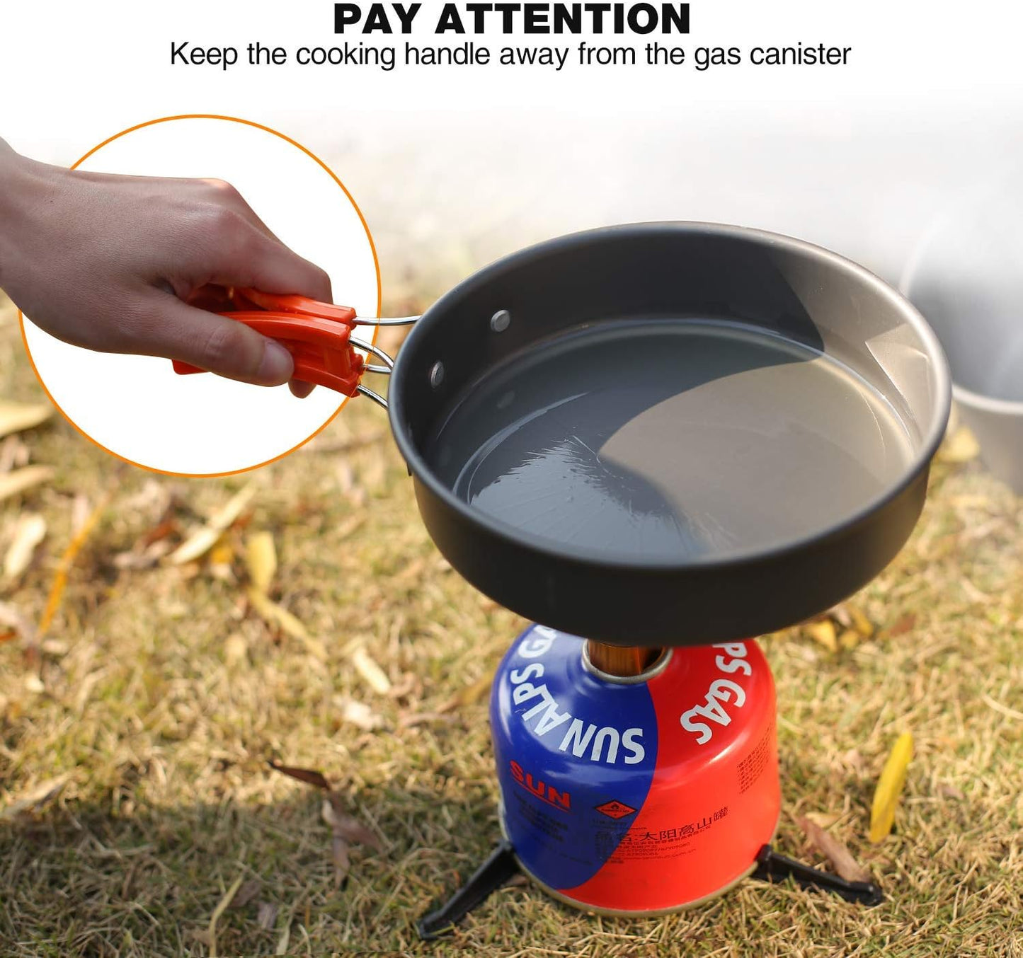 REDCAMP 6/10/11/12/14/15/19 PCS Camping Cookware Mess Kit Camping Gear Campfire Utensils Lightweight Stackable Pot Pan Bowls Soup Spoon with Storage Bag for Camping, Backpacking, Outdoor Cooking
