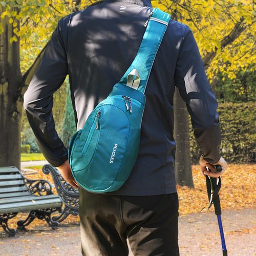 Peicees Sling Bags Men Women Shoulder Backpack Small Cross Body Chest Sling Backpack, Turquoise