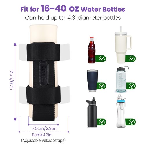 OUTXE 2 Pack Bogg Bag Cup Holder for Stanley, Large Drink Holder Compatible with All Bogg Bag, Adjustable Cup Holder Attachment, 40 oz Water Bottle Accessories for Simply Southern Bogg Bag