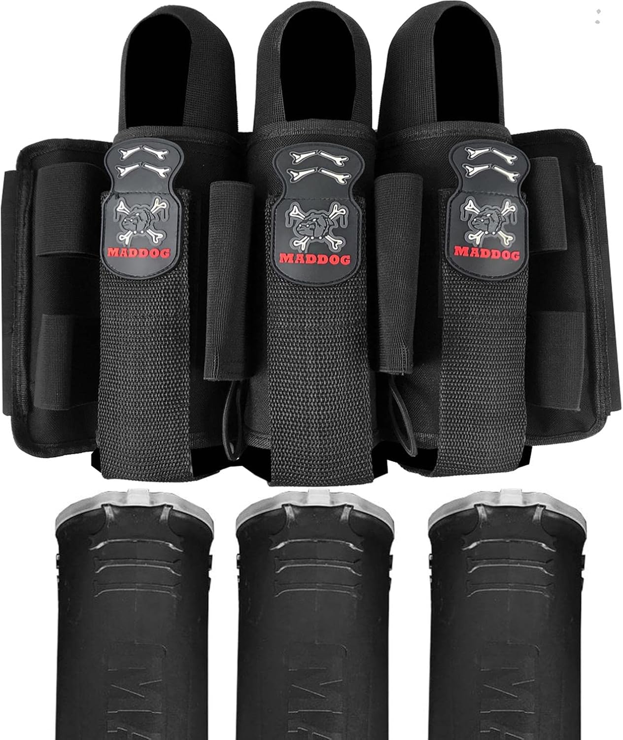 Maddog Pro 3+2 Paintball Harness Pod Pack | Pod Ejection | Adjustable Elastic Velcro Belt