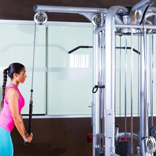 balacoo 2pcs Pulley System for Home Gym, Universal Aluminum Alloy Cable Pulley Wheel Workout Gym Equipment for Cable Machine