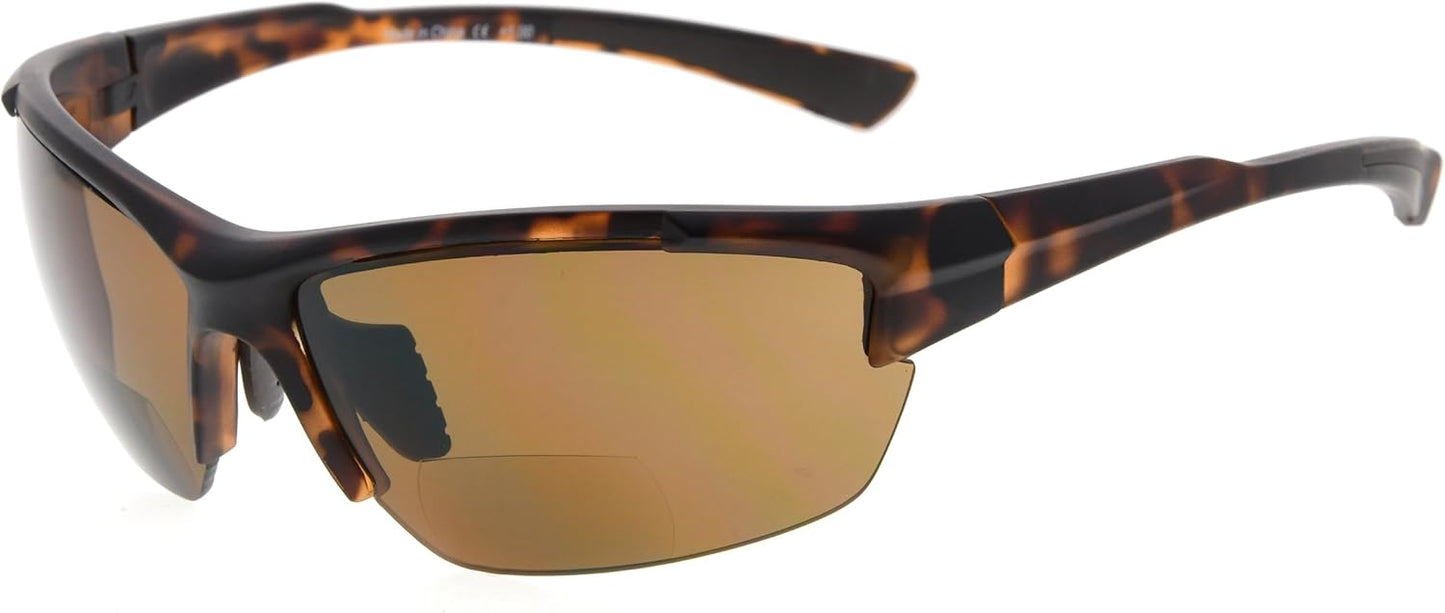 Eyekepper TR90 Frame Bifocal Sports Sunglasses Baseball Running Fishing Driving Golf Softball Hiking Sunshine Readers
