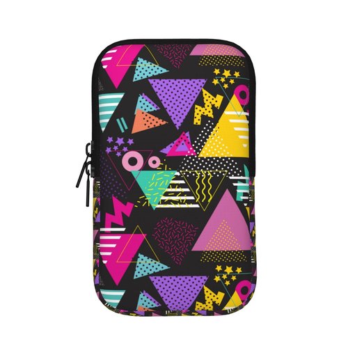 WtallasiSei Retro 80s 90s Geometric Water Bottle Pouch & Armband for Stanley Cup Accessories Yoga Gym Sports Water Bottle Bag for Men Women Hiking Running