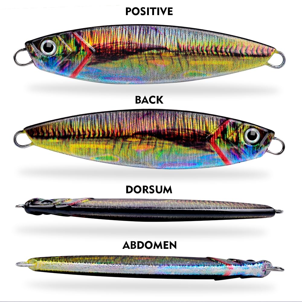 Fishing Jigs Lures Saltwater Jigs - Vertical Jigging Slow Pitch Jigging Hard Jig Fishing Spoon Bass Fishing Lures - Blade Baits with Assist Hook Paillette Artificial Fishing Lure 5pcs/lot(1.41oz/40g)