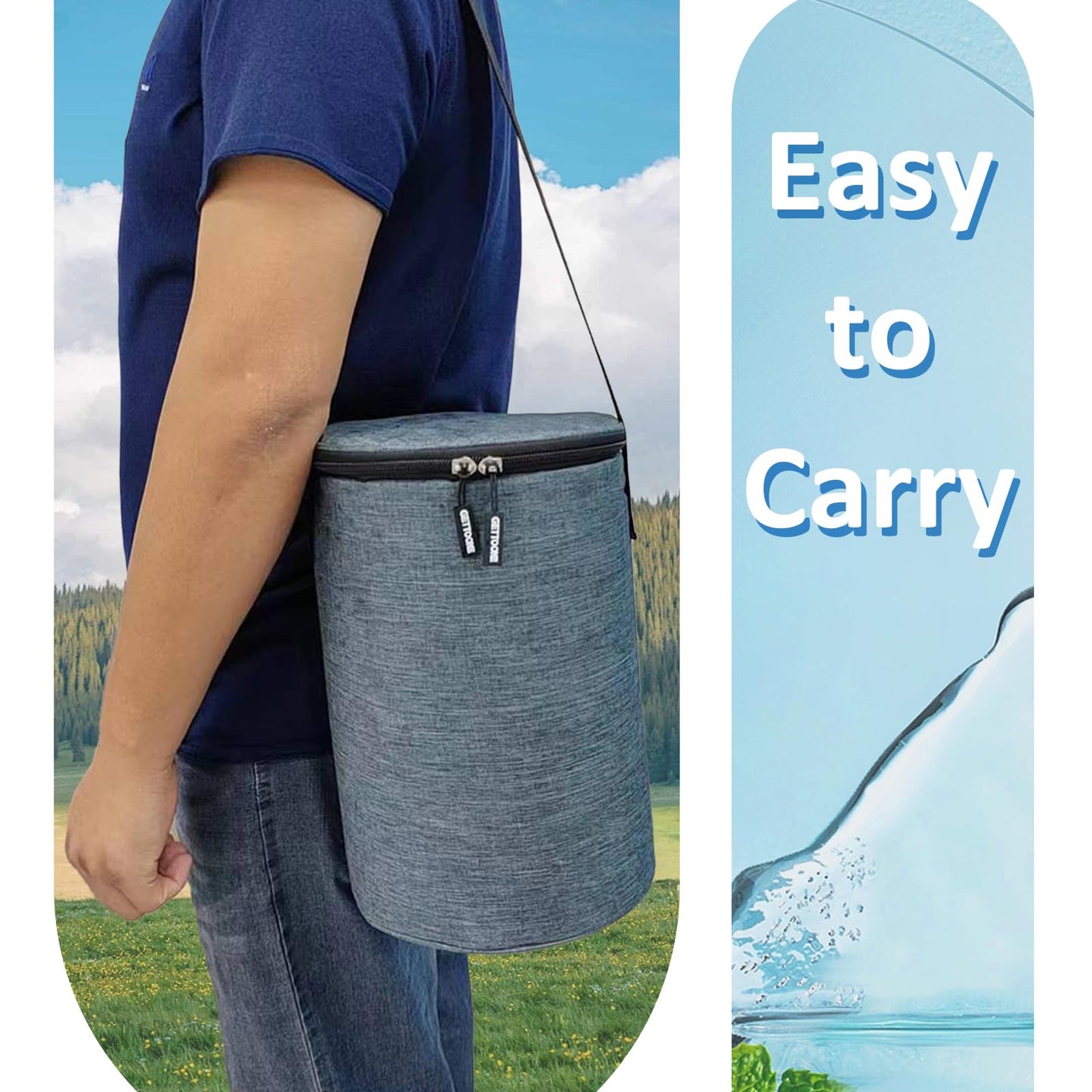 All-in-One Party Cooler Bag with Folding Design and Insulated Compartments -GETTOONE Ideal for Tailgating and Outdoor Events! (7.8 * 12.5 INCH)