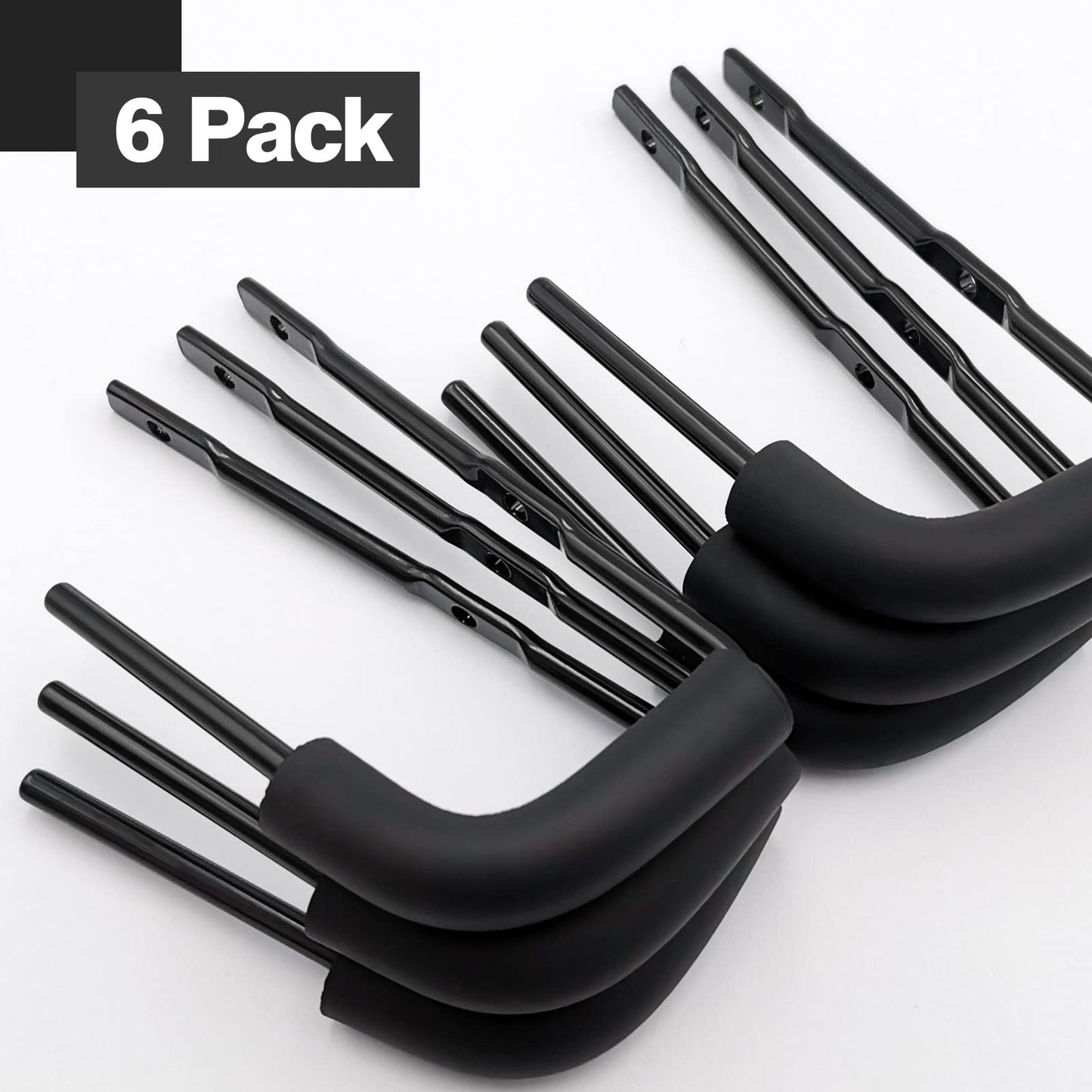 StrongTools Handgun Hanger, Wall Mount Pistol Rack Suitable for Desk or Wardrobe, Pistol Organizer for Displays and Cabinet (6 Packs for 6 Guns)