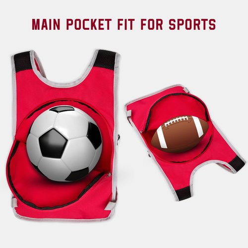 OMOUBOI Lightweight Gym Backpack for Unisex, Small Backpack for Sports, Cycling Backpack for Short Journey, Mini Backpack Fit for Running, Cycling(Red), Medium