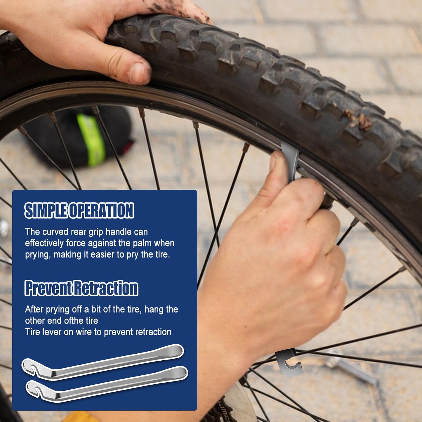 JOJOCY Bike Spoke Tension Meter Spoke Adjustment Wrench Tool 13-Piece Set, Bicycle Tyre Repair Tool Prevent Deformation Spoke Tensiometers Bicycle Rim Truing Tool Y-Shaped Wrench Tire Lever