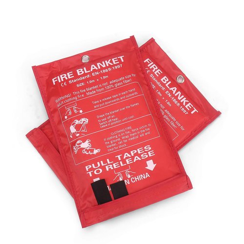 BXFRAE Emergency Fire Blanket - 1 Pack, Fire Suppression Blanket for Home and Kitchen, 40” x 40”, Fiberglass Fire Blanket (1)