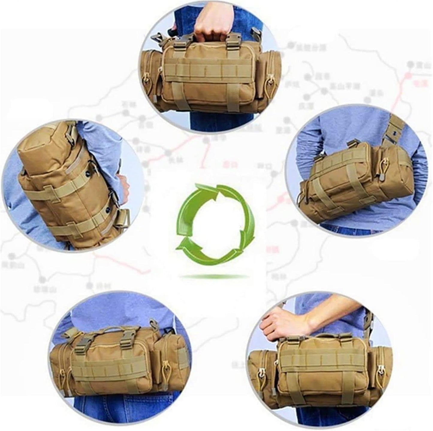 Tactical Waist Pack - G4Free Small Sling Fanny Pack with Hand Carry Handlebar