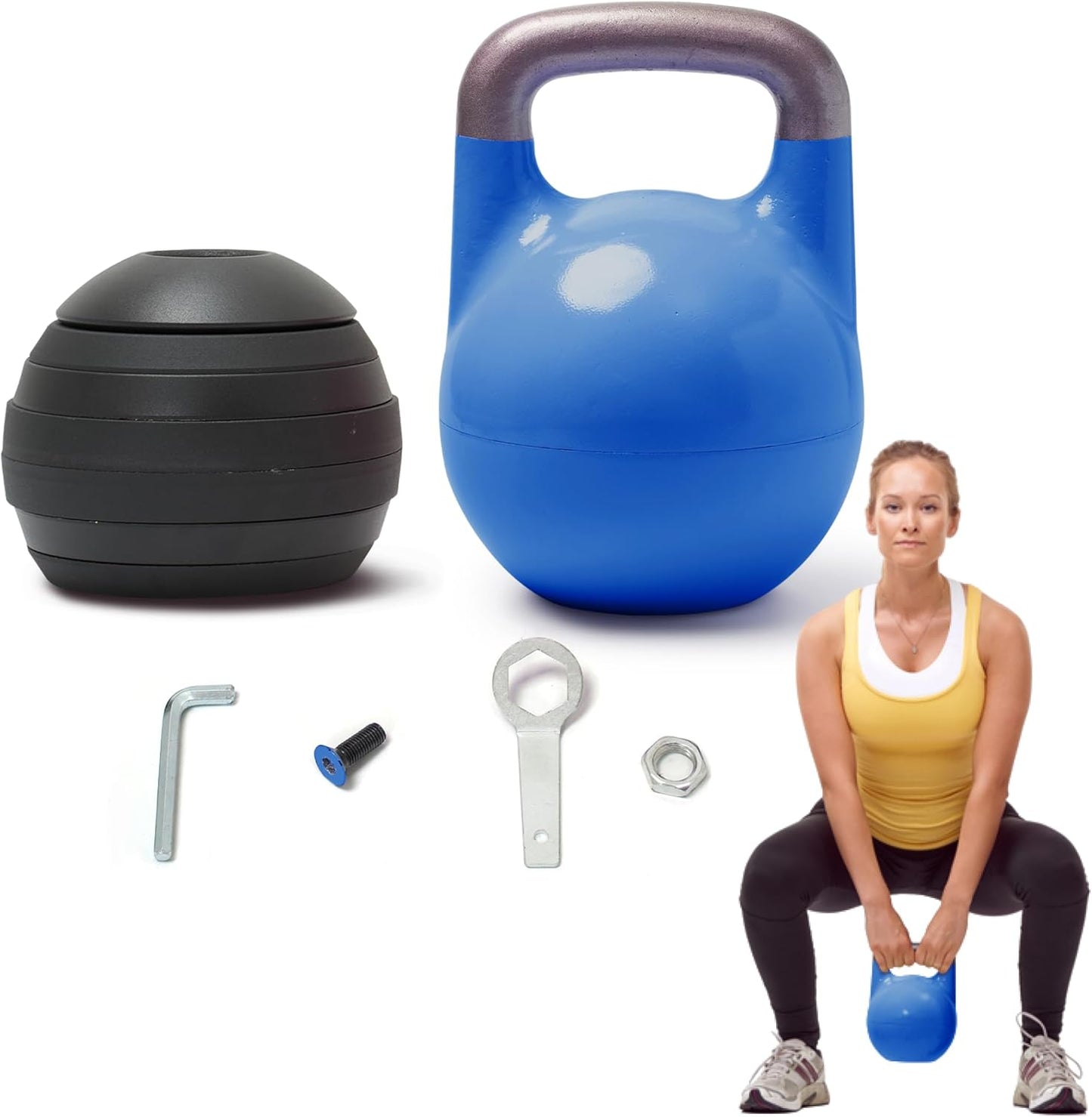 Adjustable Kettlebell Set 26-70 lb - Strength Training with Secure Lock & Durable Steel