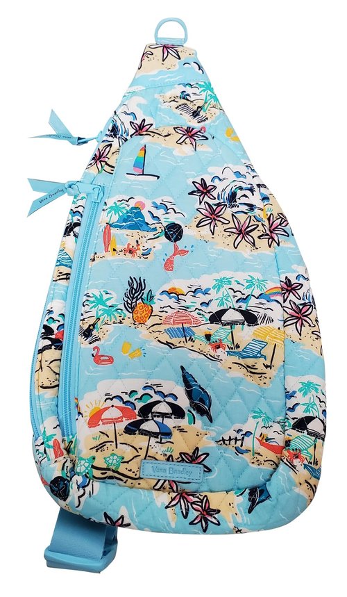 Vera Bradley Essential Sling Backpack (Beach Treasures, One Size)