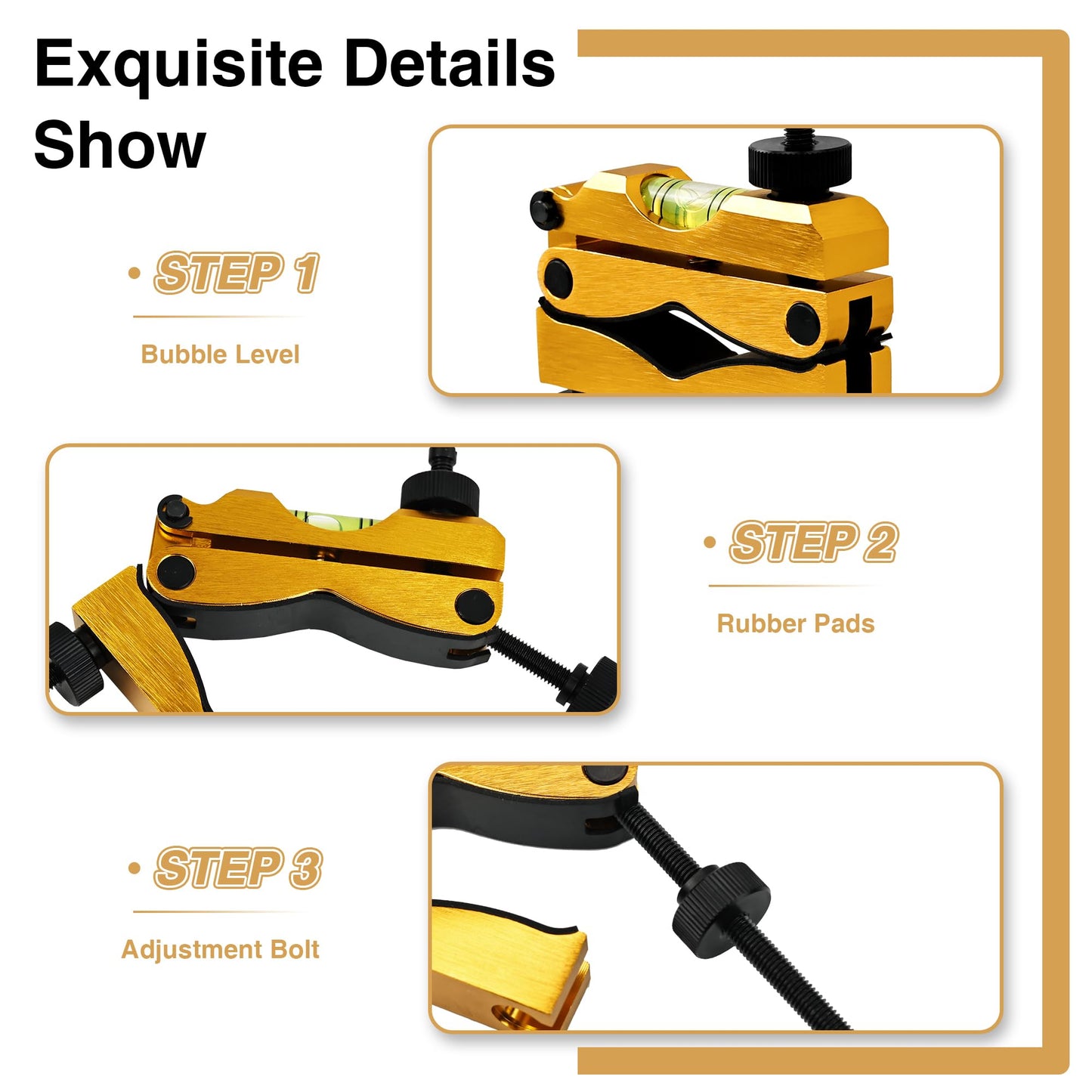 FTKSIADJ Scope leveling kit with high-precision bubble clip, magnetic universal leveling tool, compact storage case with storage case for equipment and maintenance