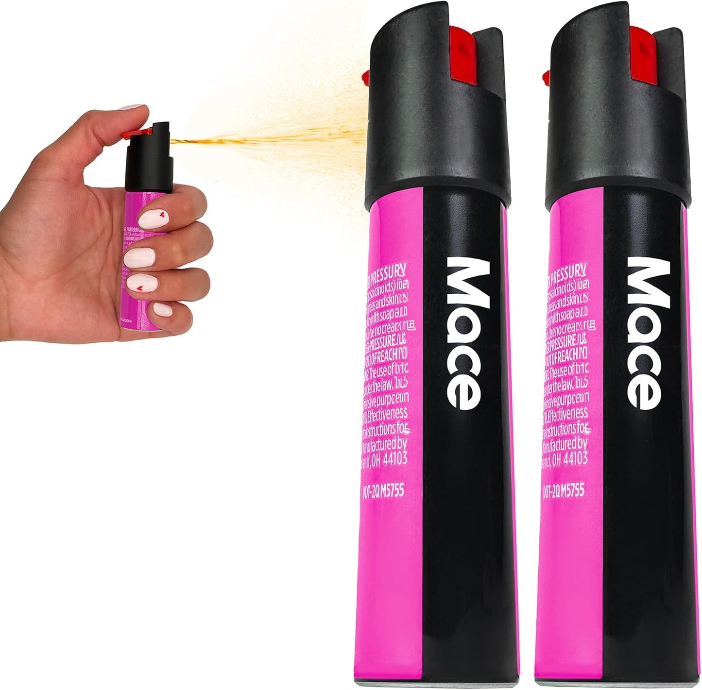 Mace Pepper Spray - Twist Lock & Hardcase Model, Max Strength 10% OC Formula, Long Lasting UV Dye, Self Defense Pepper Spray for Women & Men