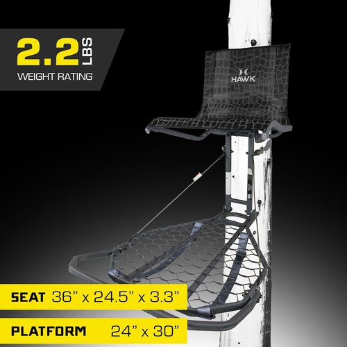 Hawk Steel Hang-On Adjustable Hunting Game Deer Tree Stand