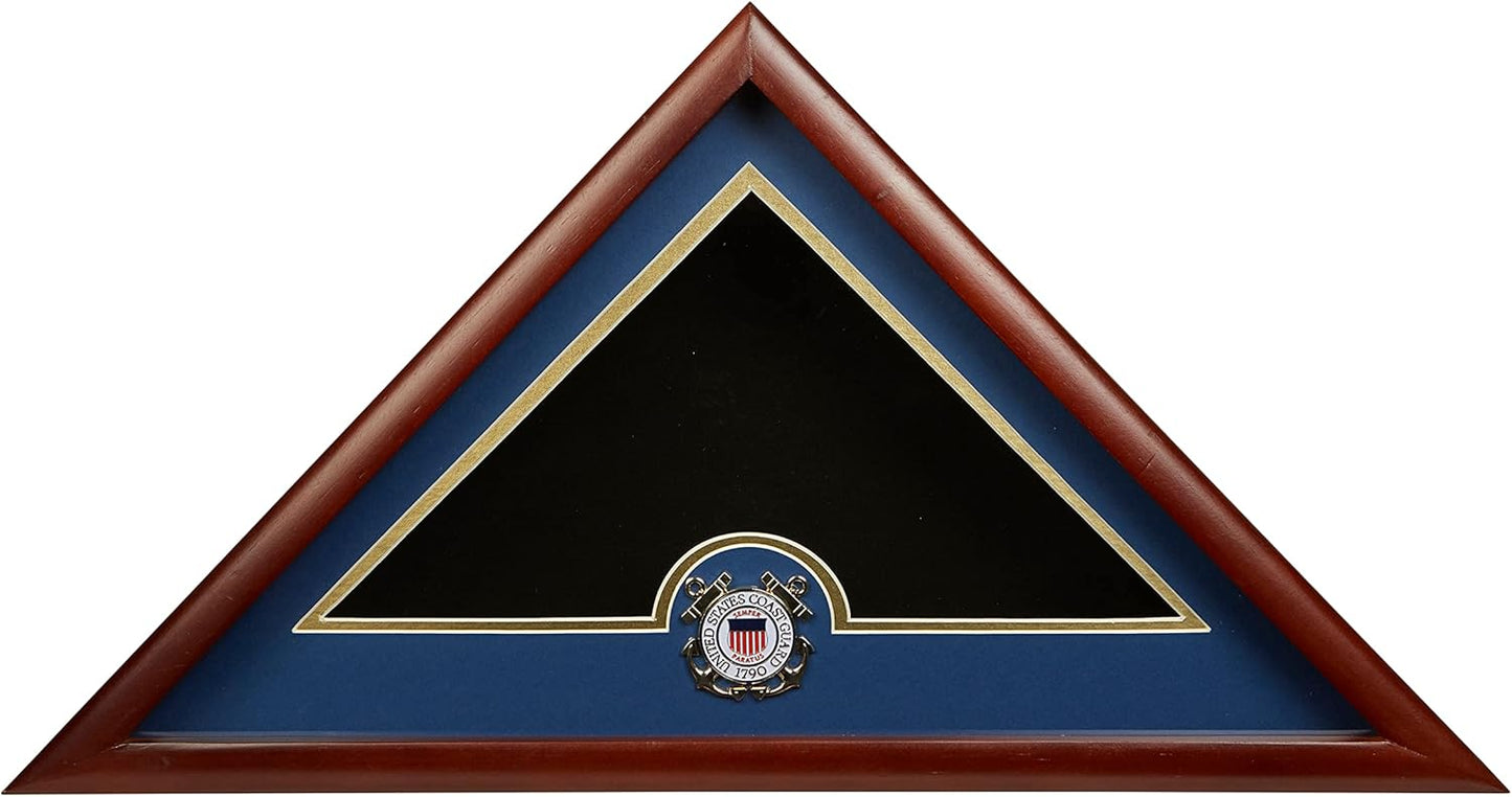 US Flag Display Case with Air Force Medallion Crafted from Premium Quality Materials - Made in USA