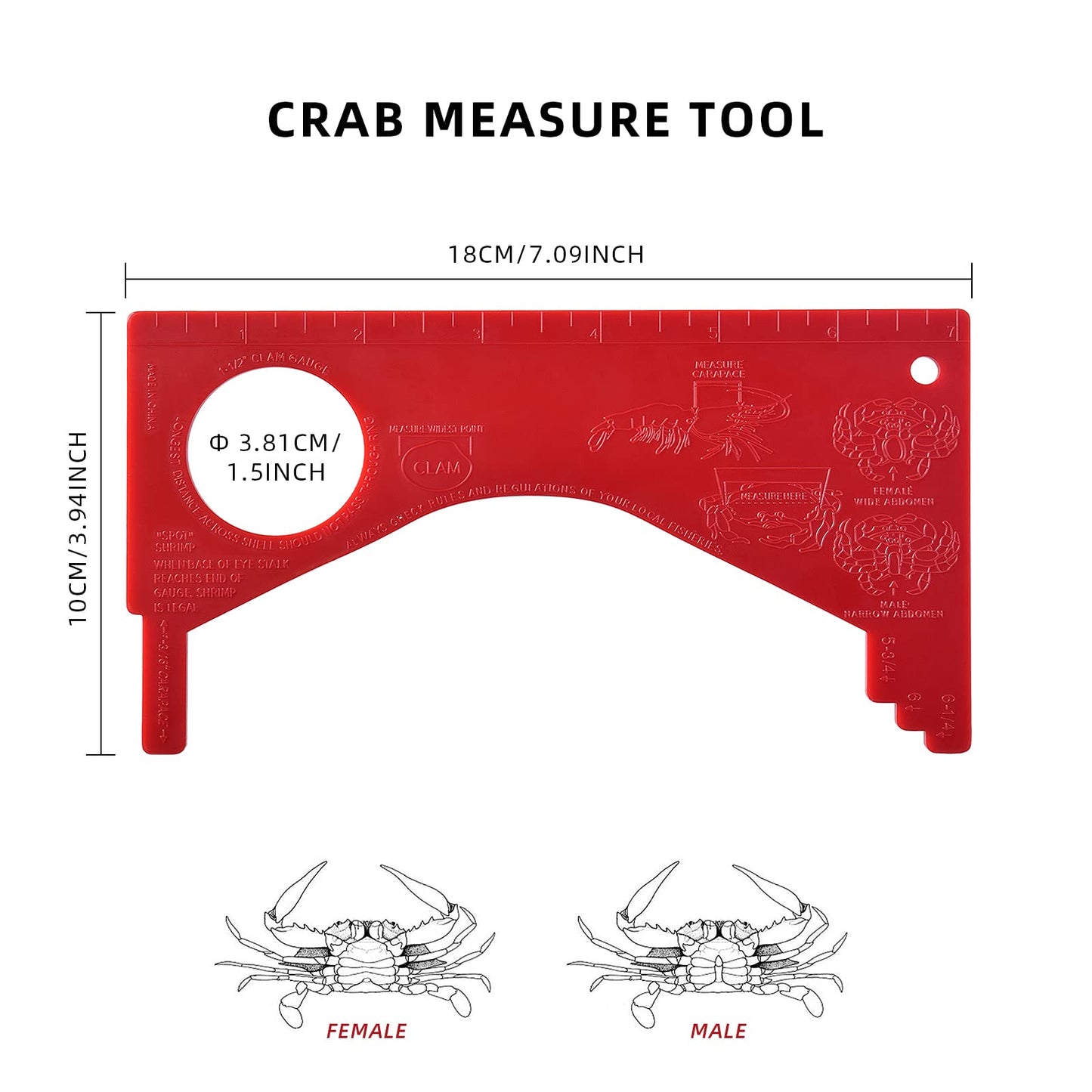 A1FISHER 2 Packs Double Ring Crab Trap Steel Ring Crab Net 24" Top Ring, 20" Bottom Ring with 50' Rope, Bait Bag, Bait Clip, Crab Gauge Measure Kit for Crabbing Dungeness, Rock and Blue Crab