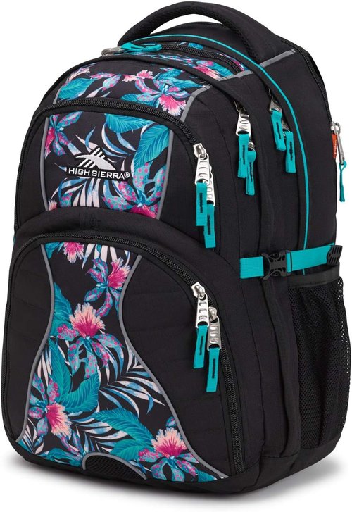 High Sierra Swerve Laptop Backpack - Crimson/Black, Versatile One Size for Travel & School