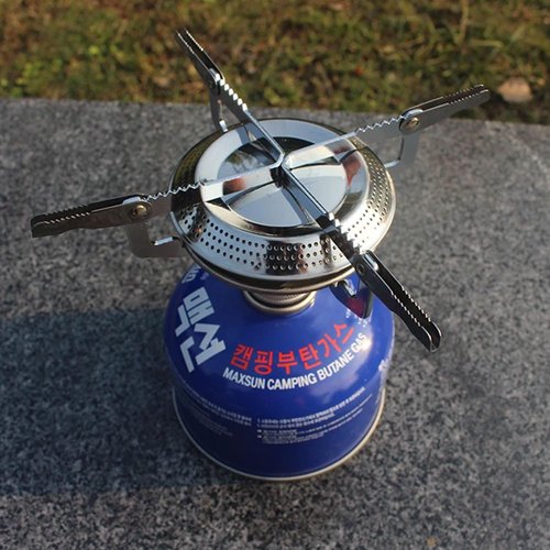 BIUMALL Windproof Camping Gas Stove Portable Foldable Backpack Electronic Stove Head Outdoor Cooking Picnic HikingMountaineering Camping