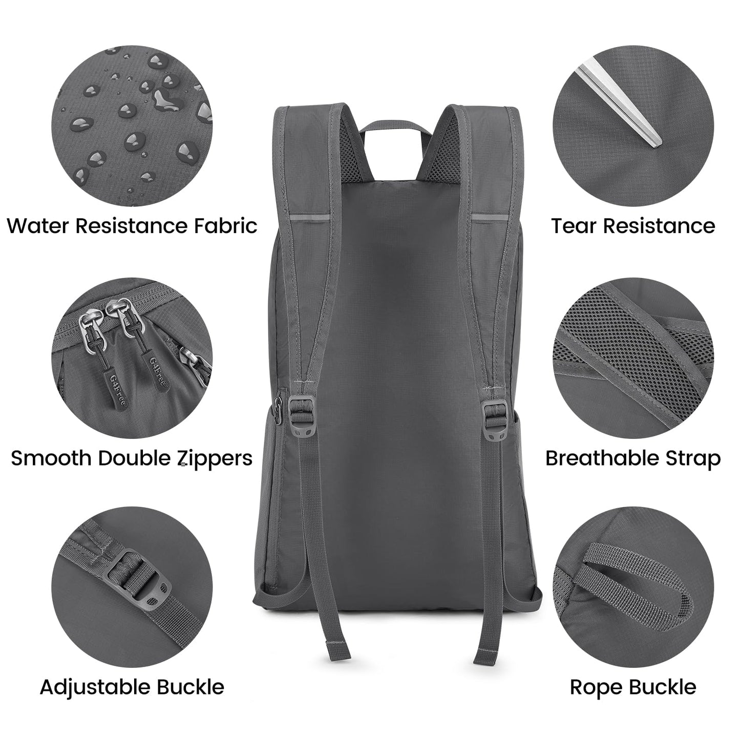 G4Free 24L Packable Hiking Backpack Lightweight Foldable Small Sport Travel Daypack Water Resistant for Women Men