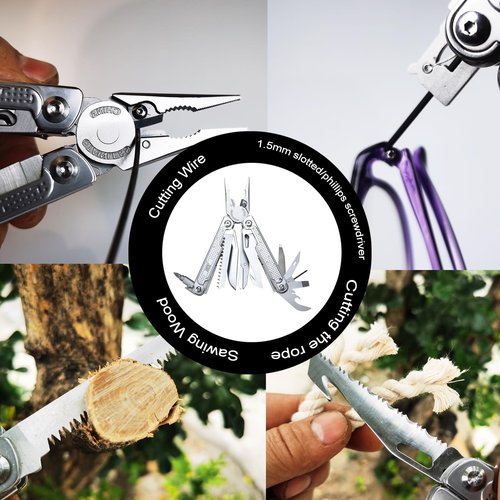 SQT2048 20-in-1 Multitool, Foldable & Self-Locking, Professional Tool for DIY, Home Repairs, Outdoor Camping – Must-Have Gifts for Men, Compact, Durable, All-in-One Tool for Every Task