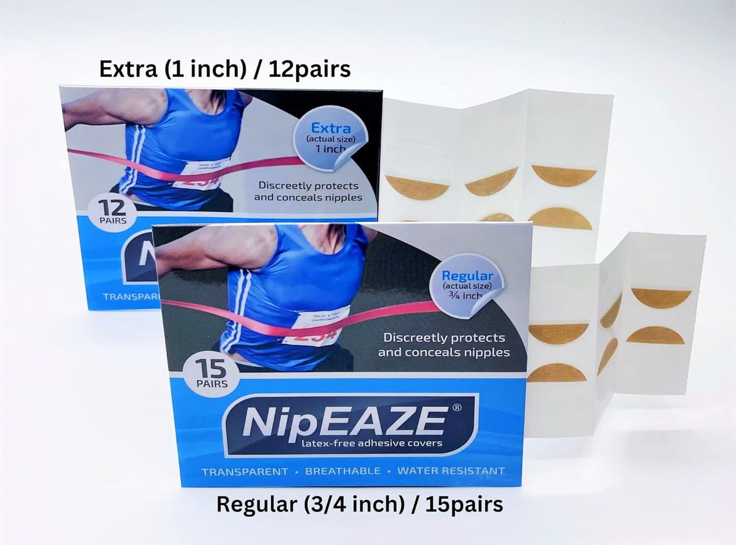 The Original Sports Nipple Cover - 15pairs .75inch or 12pairs 1inch - Nipple Chafing Prevention (1pack)