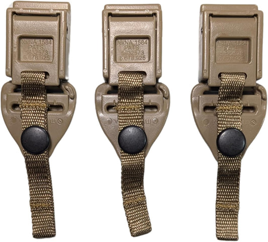 New US Army Military Propper Coyote Brown Quick Release QR Buckle Set Replacement 1" Shoulder Strap Connector ILBE Backpack by US Goverment GI USGI