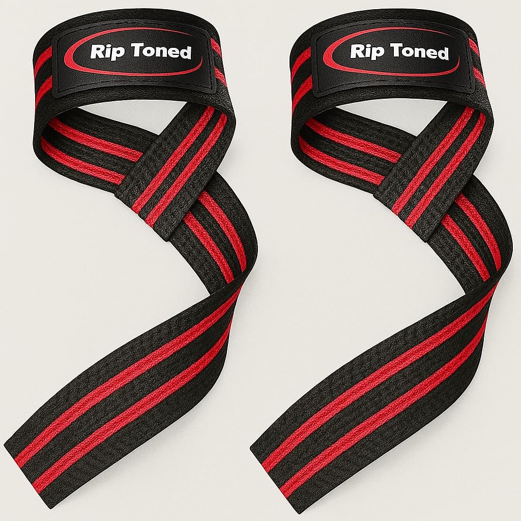 Rip Toned Performance Wrist Straps For Weightlifting - 23" Weight Lifting Straps for Men, Women (Padded) - Cotton Gym Wrist Wraps for Deadlift, Strength Training, Powerlifting, Bodybuilding