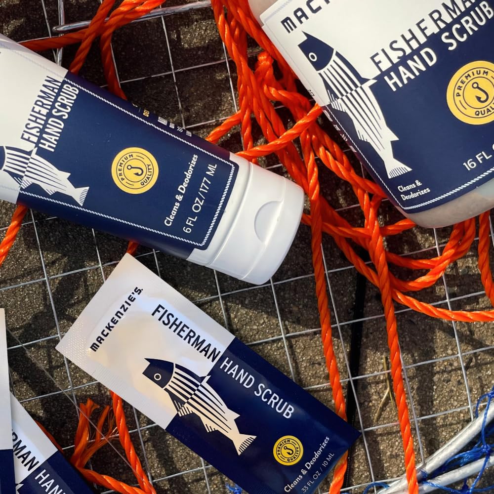 MacKenzie's Fisherman Hand Scrub - Father's Day - Gifts for Men - Gifts for Fisherman - Gifts for Cooks - Gifts for Gardeners - Hand Cleanser - Hand Deodorizer - Proudly Made in the USA - 6 oz