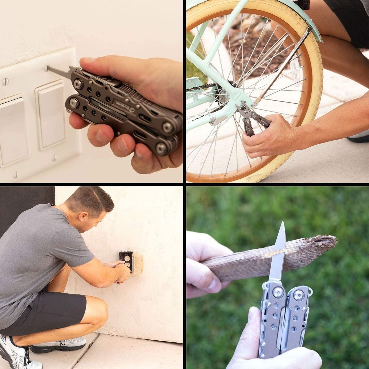 Multitool 15-in-1 with Safety-Locking, Stainless Steel Multi Tool Pliers, Functional Pocket Knife (EDC) for Outdoors, Camping, Hiking, Fishing, Simple Repir, Gift for Father, Husband Brother Boyfriend