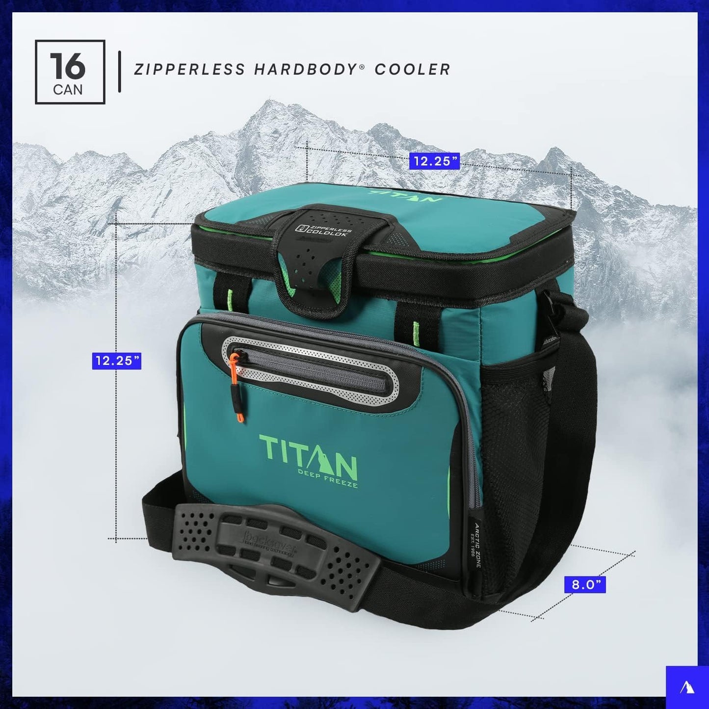 Titan by Arctic Zone 30 Can Zipperless Soft Cooler with HardBody Liner