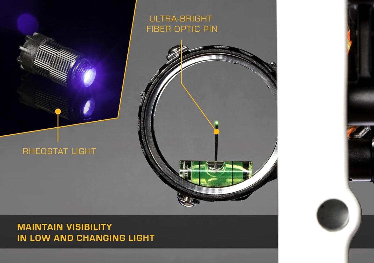 Trophy Ridge React One Pro Bow Sight - 100 Yards Accuracy, Tool-less Adjustments & 2nd/3rd Axis Leveling