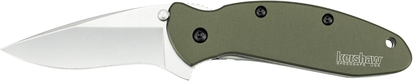 Kershaw Scallion Pocket Knife, 2.4 inch Folding Blade, SpeedSafe Assisted Opening, Perfect EDC, Made in the USA, Multiple Styles