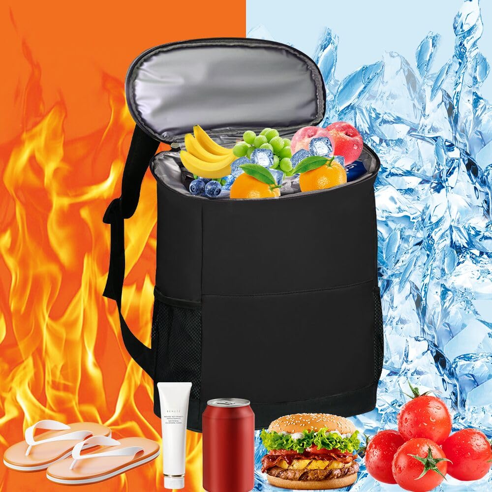 IYARKAI® Insulated Cooler Backpack, Backpack Cooler, 20 Can Backpack Cooler Leak Proof, Insulated Soft Cooler Bag, Lightweight, Cold-Weather Duffel Bag for Beach, Camping, Outdoor Activities