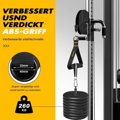 Ayombo Exercise Equipment, Cable Machine Attachment, Gym Equipment Resistance Bands Handles for Pull Down Workout, Exercise Handle Accessories, Use to Pulley System Machine and Strength Trainer﻿