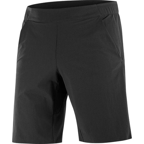 Salomon Men’s Wayfarer Ease Shorts, 4-Way Stretch Water-Resistant Hiking Shorts - DEEP Black - S