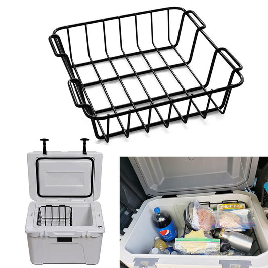 12.5" long Cooler Basket for Yeti Tundra 50&65, lgloo 52QT, Ozark Trail 52QT, Pelican Elite (45 & 70)etc,Stainless Steel Storage Dry-Goods Basket Suitable for coolers with all internal diameters 12.5"