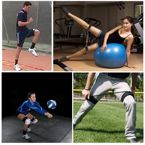 LOOEEL 2Pcs Fitness Thigh Straps Soft Neoprene Padded Fitness Leg Exercise Attachment Adjustable Thigh Resistance Belt for Machines Gym Workout Speed Exercise Taekwondo Football Running