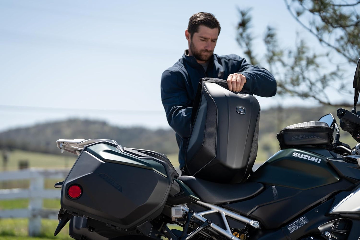 No Drag Mach 5 Motorcycle Backpack by OGIO - Stealth Black, 20.5” H x 14.5” W